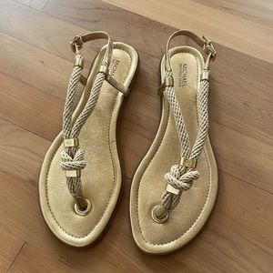 michael kors holly t-strap rope sandal